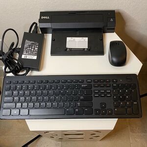 Dell Docking Station, Wireless Keyboard & Mouse, with Charger